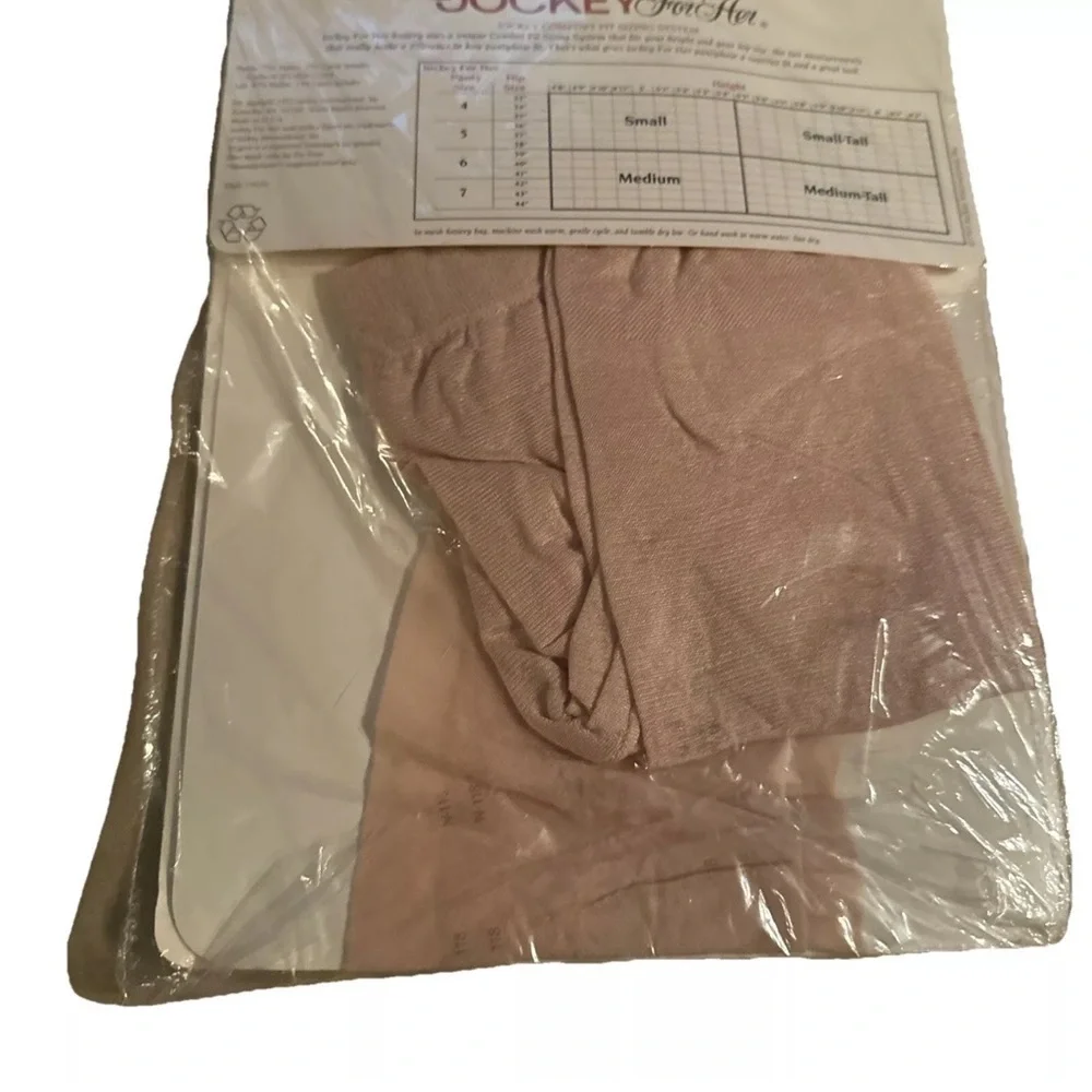 JOCKEY FOR HER SHEEREST EVER ULTRA CNTRL TOP PANTYHOSE ANTQUE WHITE M Tall